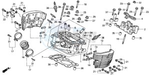 VT750CD3 drawing CYLINDER HEAD (REAR)