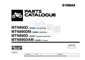 MT-09 SP MTN890D (BAM7) drawing Infopage-1