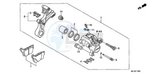 CBR600RRA BR - (BR) drawing REAR BRAKE CALIPER (CBR600RR)