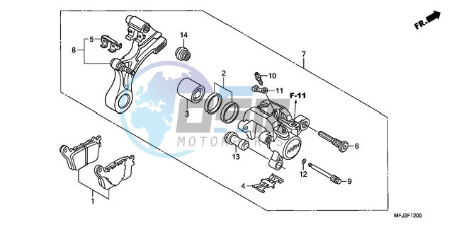 REAR BRAKE CALIPER (CBR600RR)