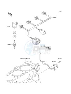 ZX 1000 D [NINJA ZX-10R] (D6F-D7FA) D7F drawing IGNITION SYSTEM