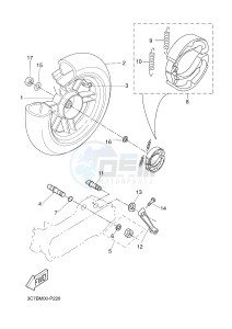 EW50N STUNT NAKED (3C7B) drawing REAR WHEEL