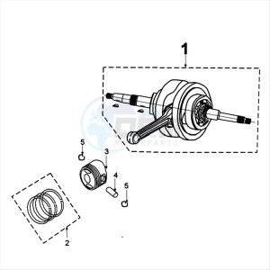 CITYSTAR 125 AC drawing CRANKSHAFT AND ZUIGER