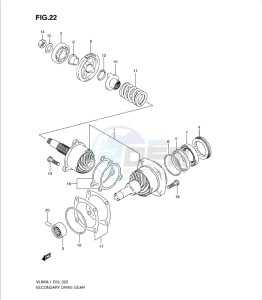 VL800 drawing SECONDARY DRIVE GEAR