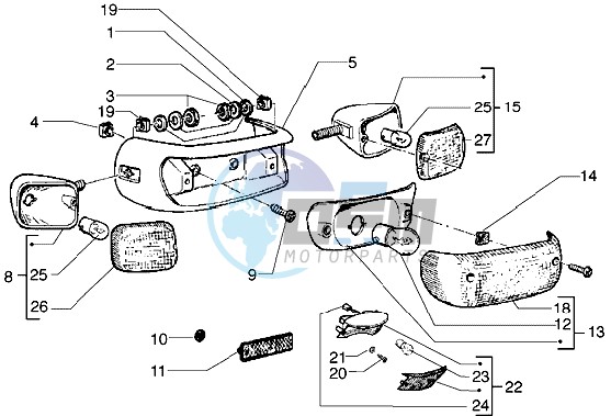 Rear tail lamp