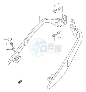 AN400 (E2) Burgman drawing PILLION RIDER HANDLE (SIDE)(MODEL K1)