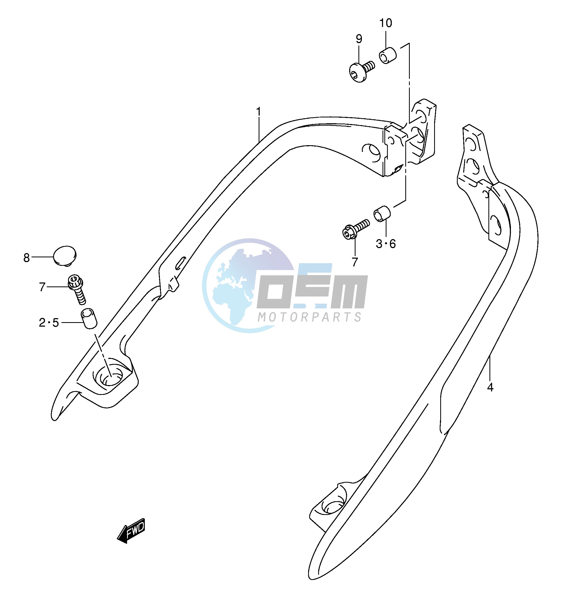 PILLION RIDER HANDLE (SIDE)(MODEL K1)