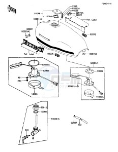 KZ 1100 B [GPZ) (B1-B2) [GPZ) drawing FUEL TANK