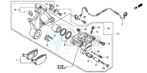 CB1300S CB1300SUPERBOLD'OR drawing REAR BRAKE CALIPER