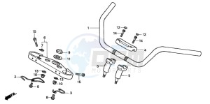 GL1500CT VALKYRIE drawing HANDLE PIPE/TOP BRIDGE