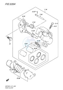 GSR750Z ABS EU drawing FRONT CALIPER