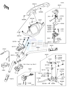 BRUTE FORCE 750 4x4i EPS KVF750HHF EU drawing Handlebar