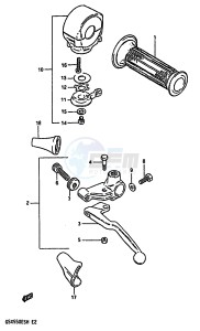 GSX550E (F-G-H) drawing LEFT HANDLE SWITCH (GSX550EF EG)