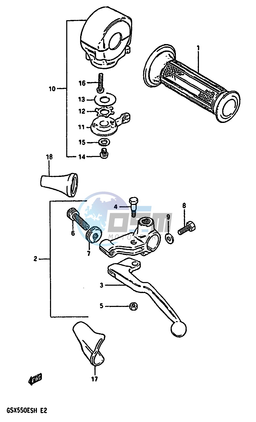 LEFT HANDLE SWITCH (GSX550EF EG)