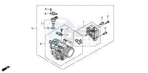 VT750CA drawing THROTTLE BODY