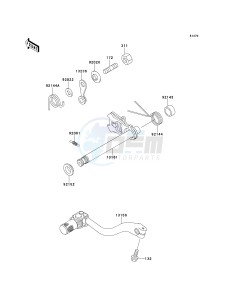 KX 125 L [KX125] (L2) [KX125] drawing GEAR CHANGE MECHANISM