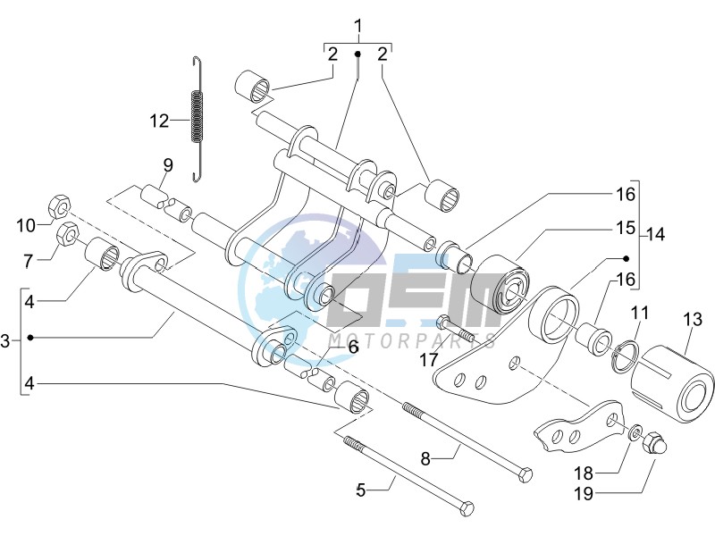 Swinging arm