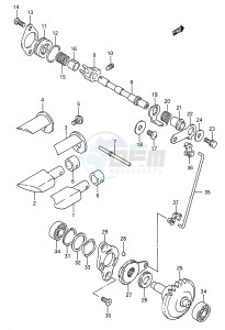 RMX250 (E28) drawing EXHAUST VALVE (MODEL K)