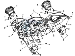 QUADRAIDER 600 drawing HEADLAMP CPL