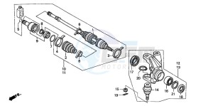 TRX350FE FOURTRAX ES drawing KNUCKLE (TRX350FM/FE)