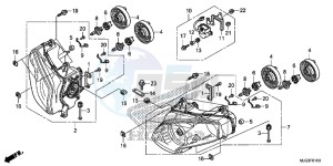 GL1800BD F6B Bagger - GL1800BD UK - (E) drawing HEADLIGHT