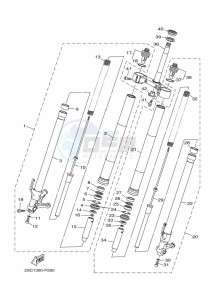 XSR900 MTM850 (BAE1) drawing FRONT FORK