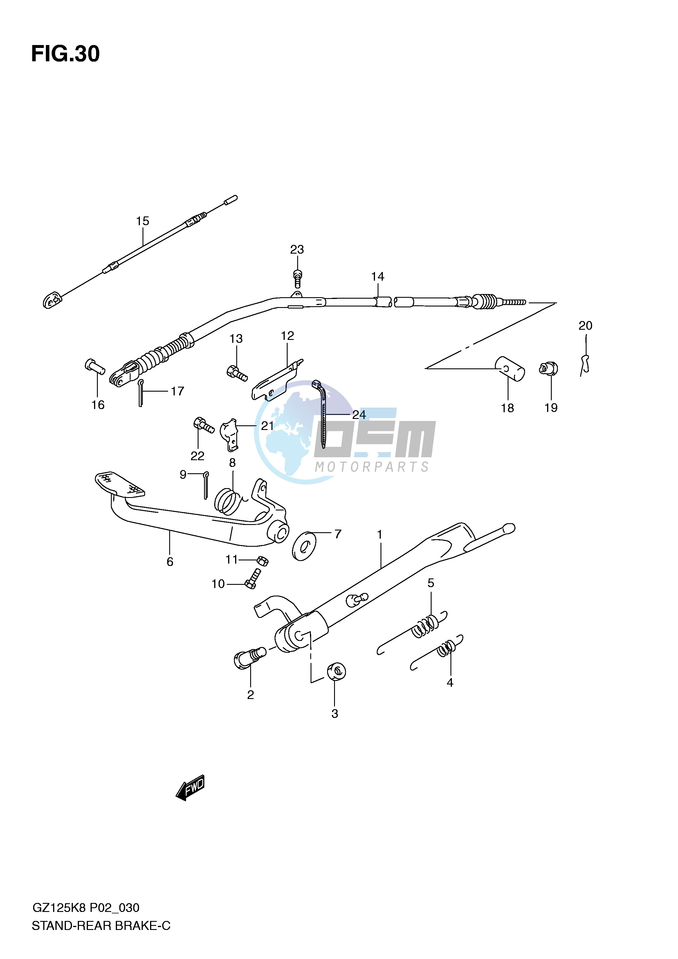 STAND - REAR BRAKE