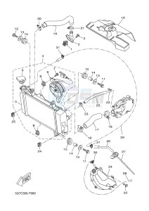 MT125 MT-125 (5D7L 5D7L 5D7L 5D7L) drawing RADIATOR & HOSE