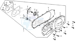 HD 200 drawing CRANKCASE COVER LEFT