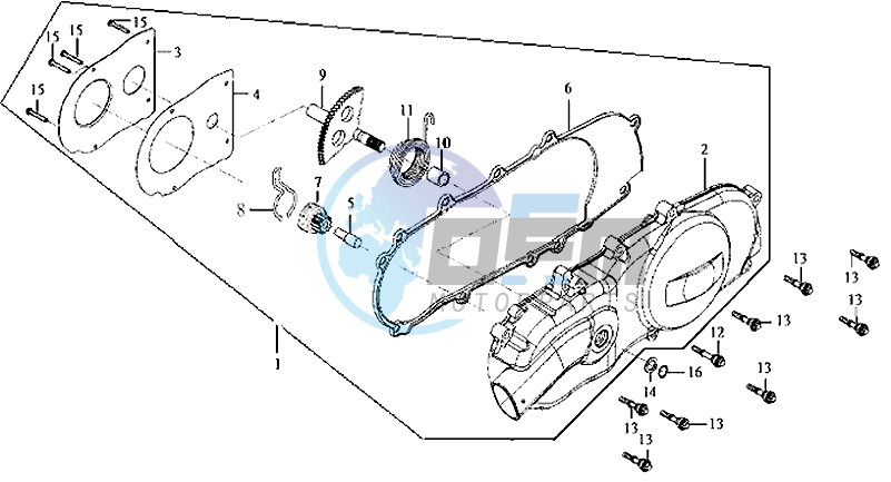 CRANKCASE COVER LEFT