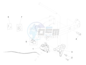 V9 Roamer 850 (EMEA) drawing Rear brake caliper