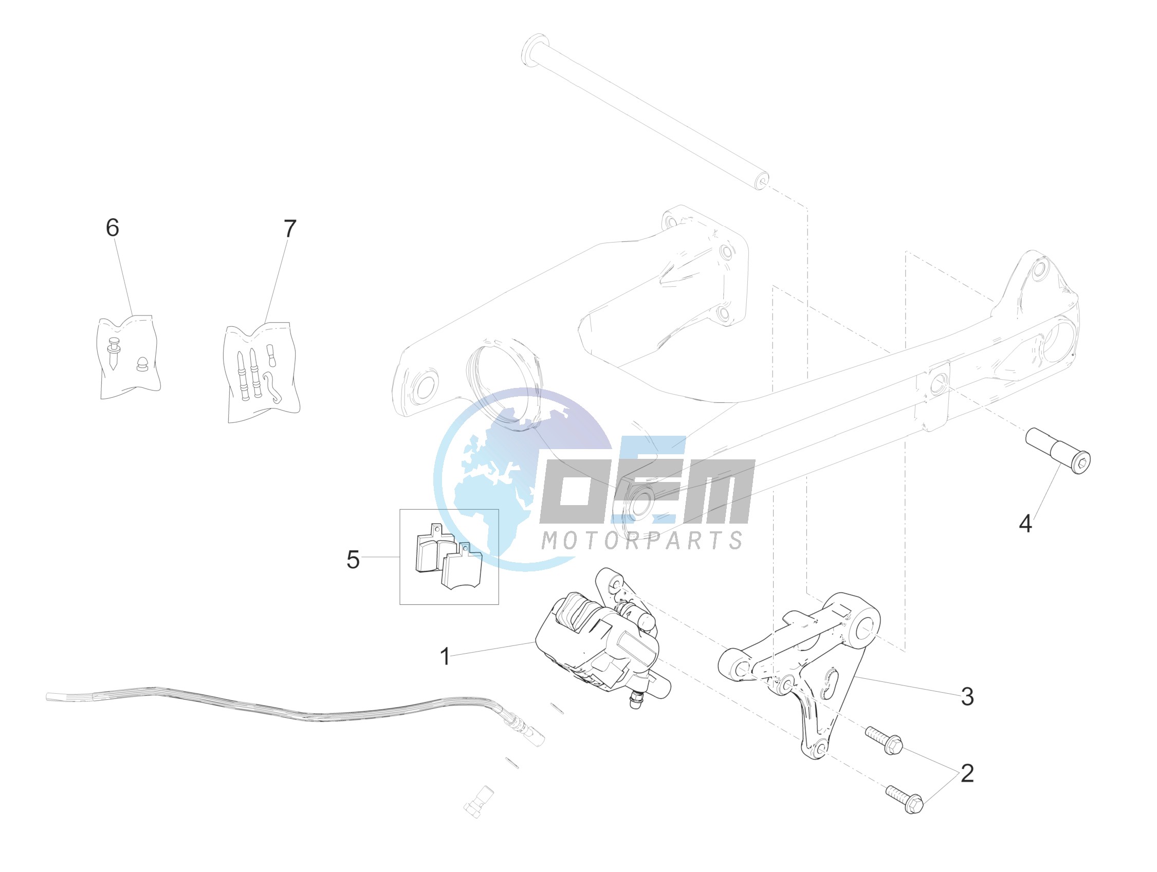 Rear brake caliper