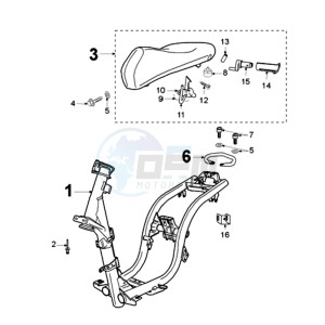 LUDIX 10 B ONE drawing FRAME AND SADDLE