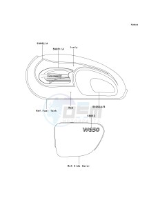 EJ 650 A [W650] (A2-A4 A4 CAN ONLY) W650 drawing DECALS-- RED_IVORY- --- EJ650-A2- -