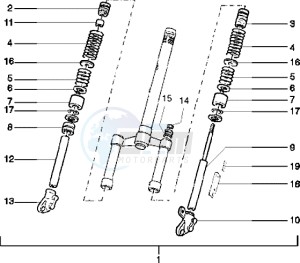 Typhoon 125 XR drawing Steering column