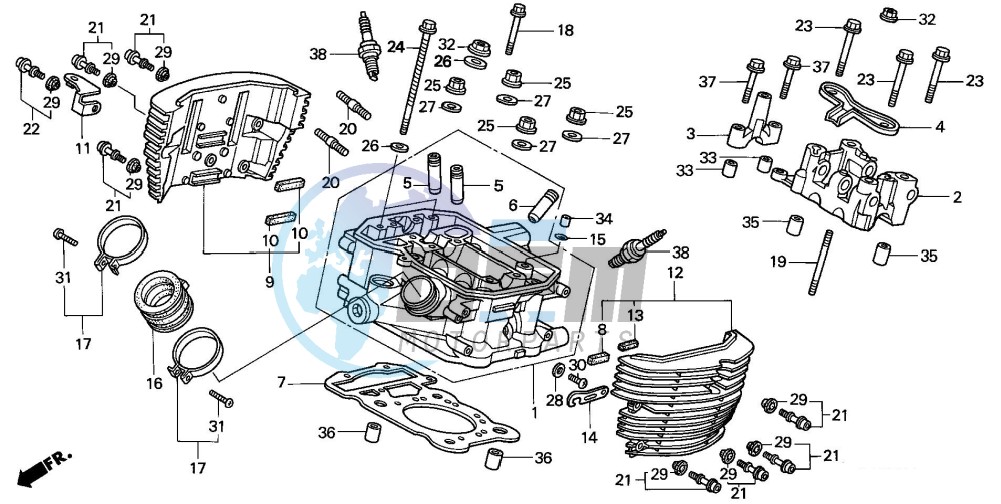 CYLINDER HEAD (REAR)