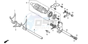 RVF750R drawing GEARSHIFT DRUM