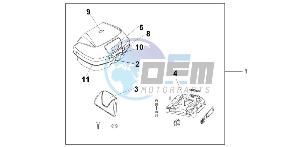 TOP BOX 45L ICELAND BLUE METALLIC