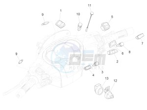 Beverly 350 4T ST ie ABS E4 300 (EMEA) drawing Selectors - Switches - Buttons