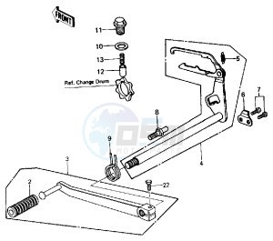 KZ 440 B (B1) drawing GEAR CHANGE MECHANISM -- 80 B1- -