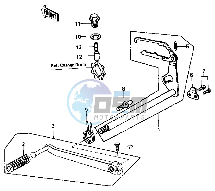 GEAR CHANGE MECHANISM -- 80 B1- -