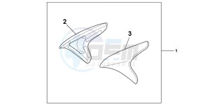 VFR800XC drawing SIDE DEFLECTOR KIT