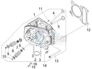 LXV 50 4T 2V 25 Kmh B-NL drawing Head unit - Valve