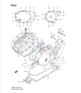 VZ800L0 drawing CRANKCASE COVER