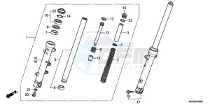 NC700XDD NC700X Dual Cluth ABS 2ED - (2ED) drawing FRONT FORK