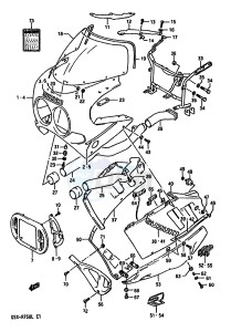 GSX-R750 (J-K-L) drawing COWLING (MODEL J 9SR)