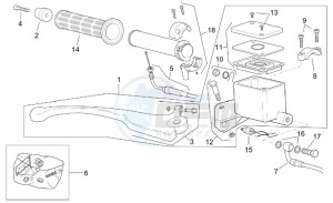 Leonardo 250 (eng. Yamaha) drawing Front master brake cilinder