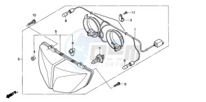 CBF600N drawing HEADLIGHT (CBF600S/SA)