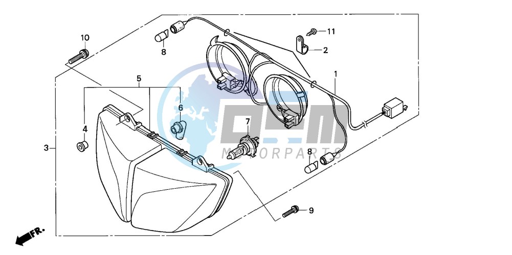 HEADLIGHT (CBF600S/SA)