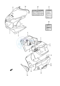 GSX-R1100 (E28) drawing COWLING BODY (MODEL M 3SL)